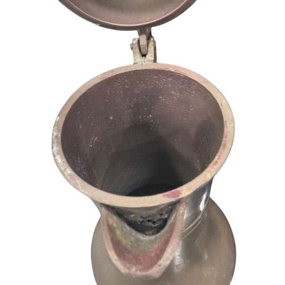 Antique Vintage Brass Pitcher 8” Lidded Made In India Metalware - Picture 11 of 15